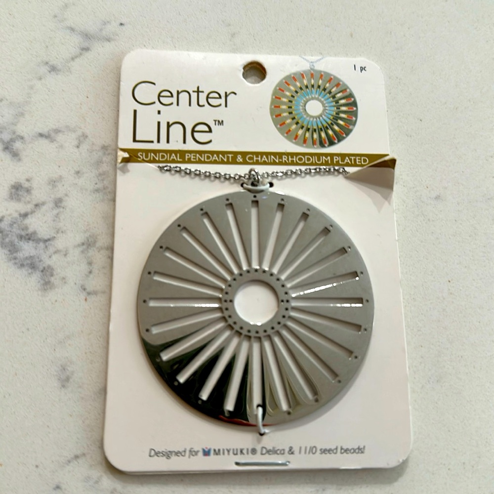 Sundial Pendant and chain for beads